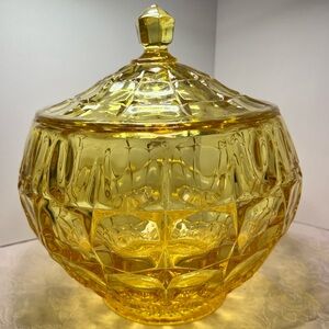 Large Vintage Tiara Exclusives Constellation Cookie Jar Indiana Glass 7.5”